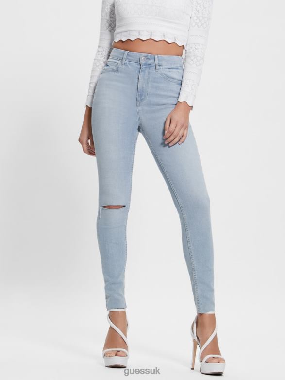 GUESS Women Eco Icon High-Rise Skinny Jeans Celestite Indigo Apparel V28V669