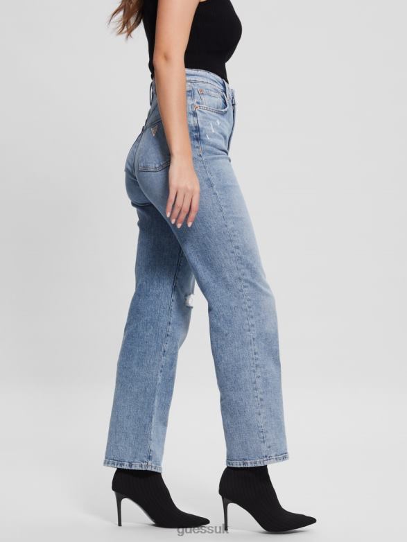 GUESS Women Eco Melrose Distressed Jeans Target Blue Apparel V28V6101