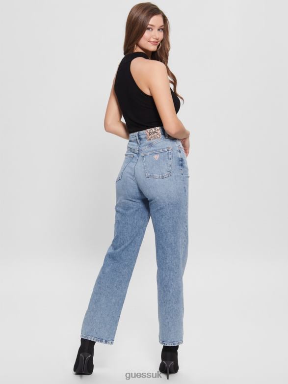 GUESS Women Eco Melrose Distressed Jeans Target Blue Apparel V28V6101