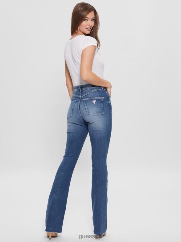 GUESS Women Eco Pop '70s Flared Jeans Calicycle Mid Apparel V28V644