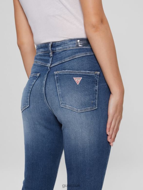 GUESS Women Eco Pop '70s Flared Jeans Calicycle Mid Apparel V28V644