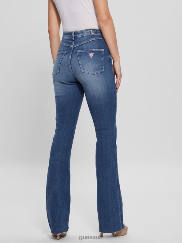 GUESS Women Eco Pop '70s Flared Jeans Calicycle Mid Apparel V28V644