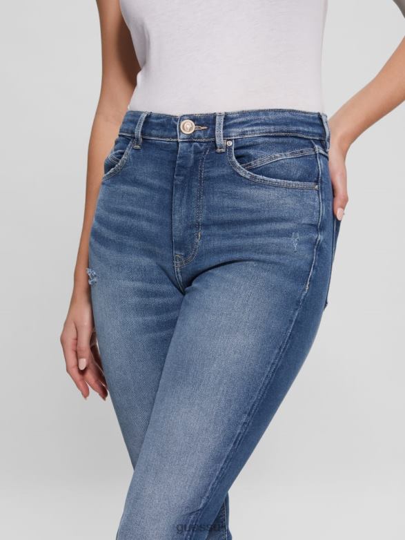 GUESS Women Eco Pop '70s Flared Jeans Calicycle Mid Apparel V28V644