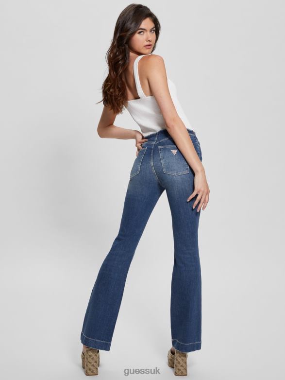 GUESS Women Eco Pop '70s Frayed Flared Jeans The Lima Apparel V28V639