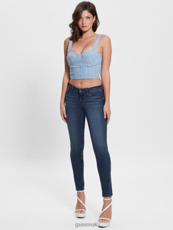 GUESS Women Eco Power Skinny Jeans Cuesta Wash Apparel V28V6120