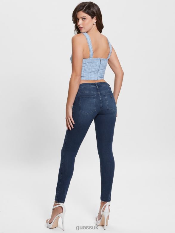 GUESS Women Eco Power Skinny Jeans Cuesta Wash Apparel V28V6120