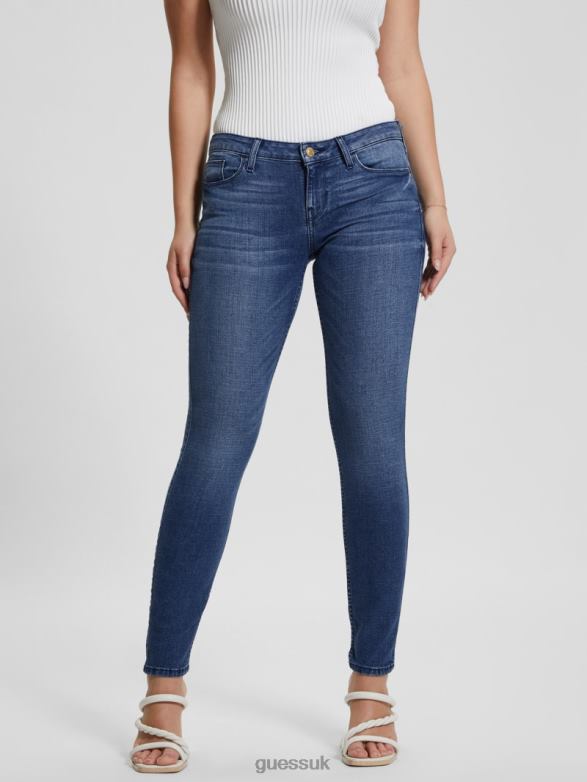 GUESS Women Eco Power Skinny Jeans Mystic Blue Wash Apparel V28V637