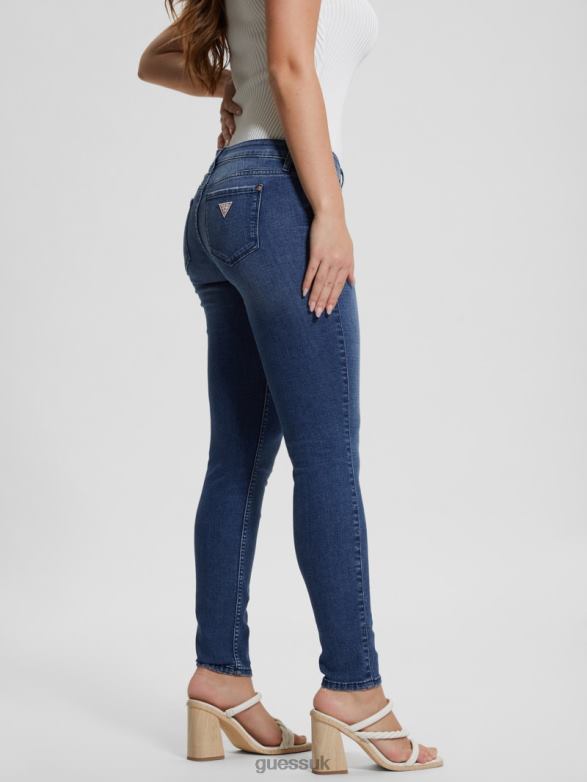 GUESS Women Eco Power Skinny Jeans Mystic Blue Wash Apparel V28V637