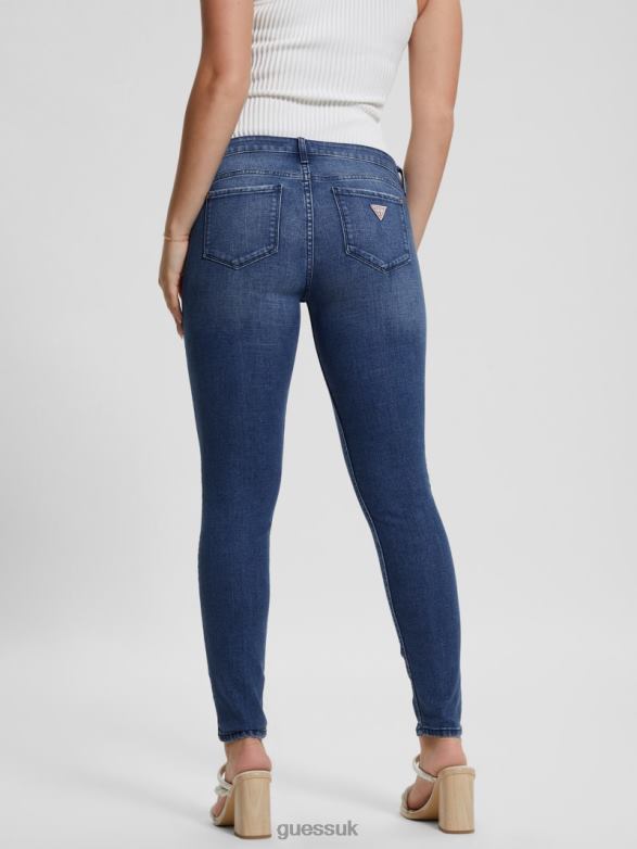 GUESS Women Eco Power Skinny Jeans Mystic Blue Wash Apparel V28V637
