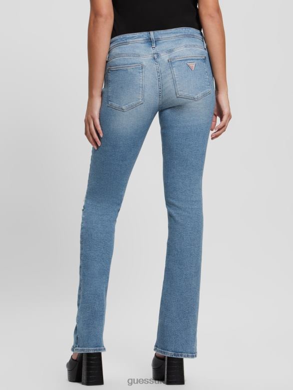 GUESS Women Eco Ryder Low-Rise Flare Jeans Cali Blues Apparel V28V6100