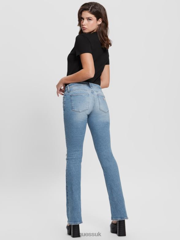 GUESS Women Eco Ryder Low-Rise Flare Jeans Cali Blues Apparel V28V6100