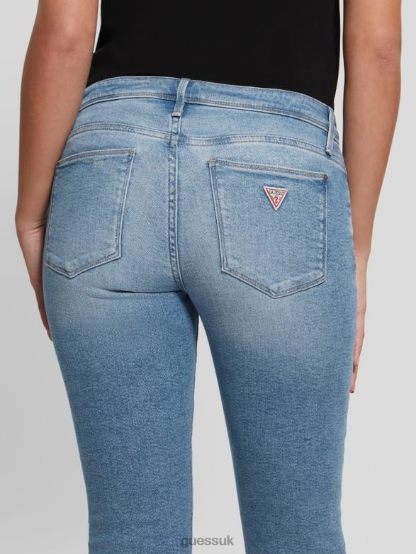 GUESS Women Eco Ryder Low-Rise Flare Jeans Cali Blues Apparel V28V6100