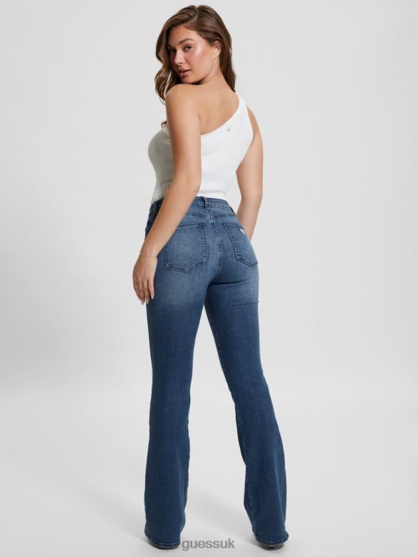 GUESS Women Eco Sexy Flare Jeans Mystic Blue Wash Apparel V28V641