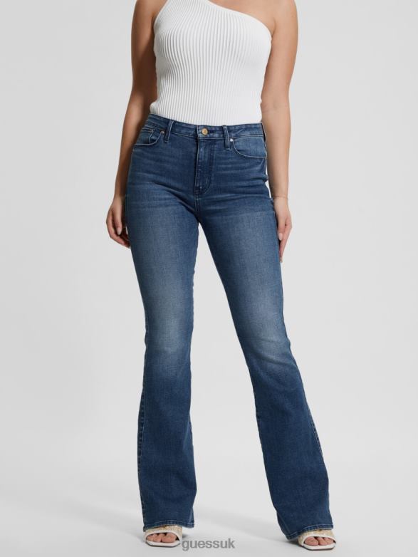 GUESS Women Eco Sexy Flare Jeans Mystic Blue Wash Apparel V28V641