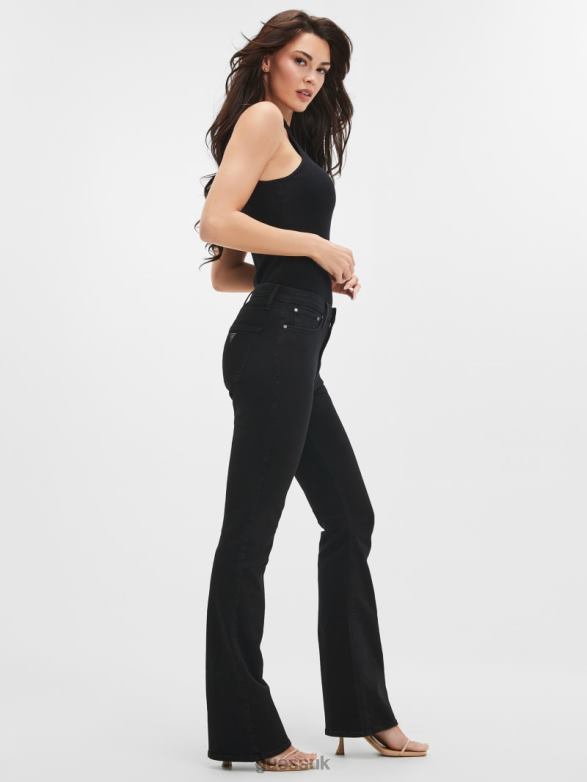 GUESS Women Eco Sexy Flared Jeans Carrie Black Apparel V28V692