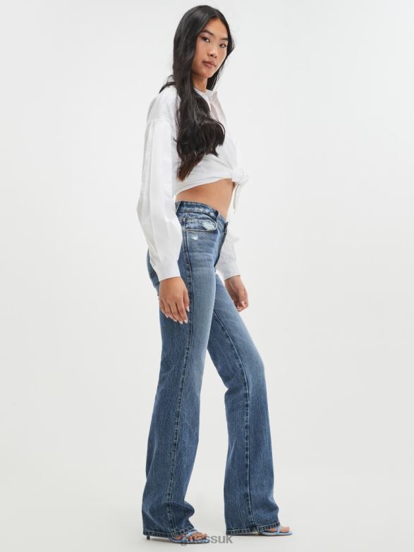 GUESS Women Eco Sexy Straight Jeans Blue Vibrations Apparel V28V645
