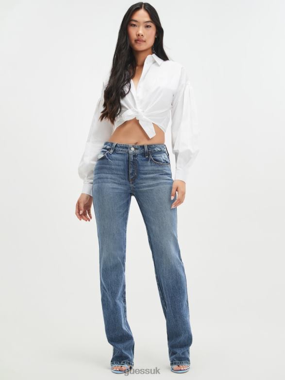 GUESS Women Eco Sexy Straight Jeans Blue Vibrations Apparel V28V645