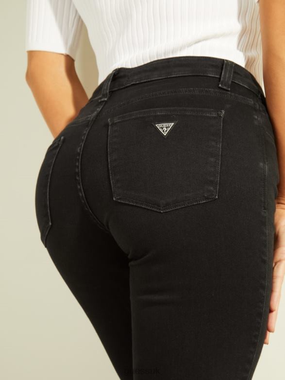 GUESS Women Eco Sexy Straight Jeans Carrie Black Apparel V28V6229