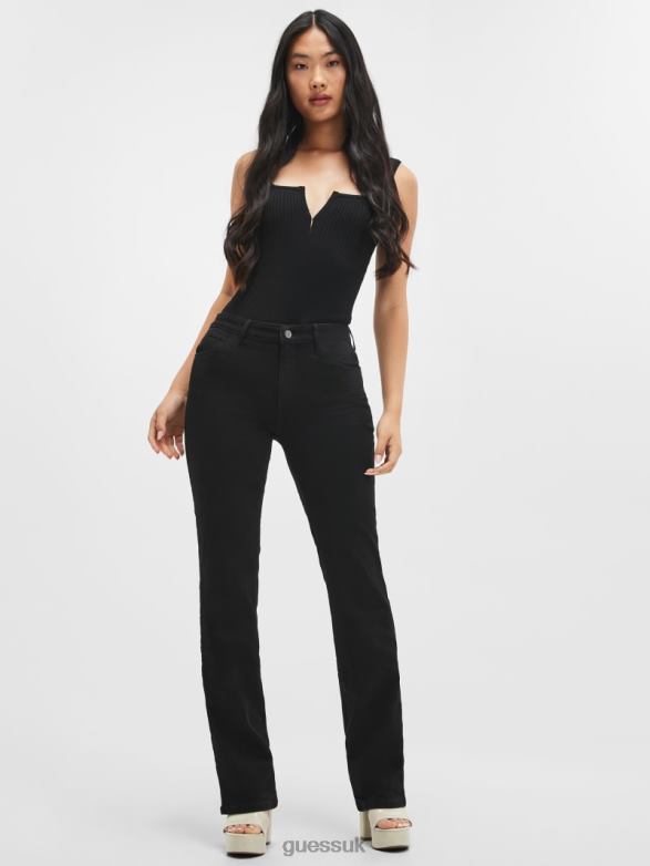 GUESS Women Eco Sexy Straight Jeans Carrie Black Apparel V28V687