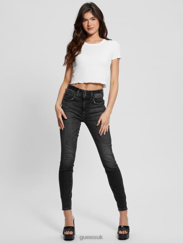 GUESS Women Eco Shape-Up Skinny Denim Jeans Station Black Apparel V28V651