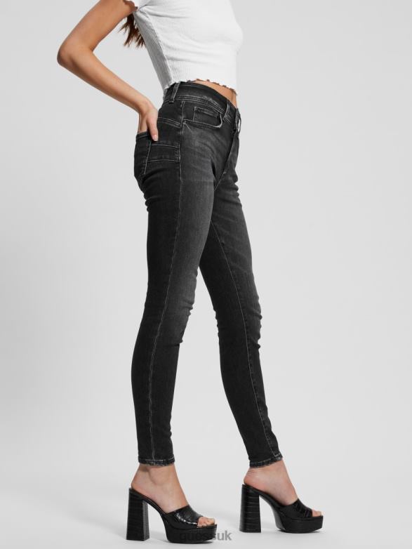 GUESS Women Eco Shape-Up Skinny Denim Jeans Station Black Apparel V28V651