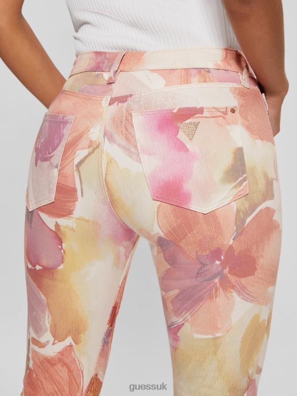 GUESS Women Girly Floral Skinny Jeans Metro Flower Apparel V28V691