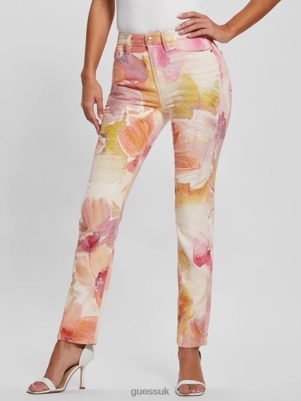GUESS Women Girly Floral Skinny Jeans Metro Flower Apparel V28V691