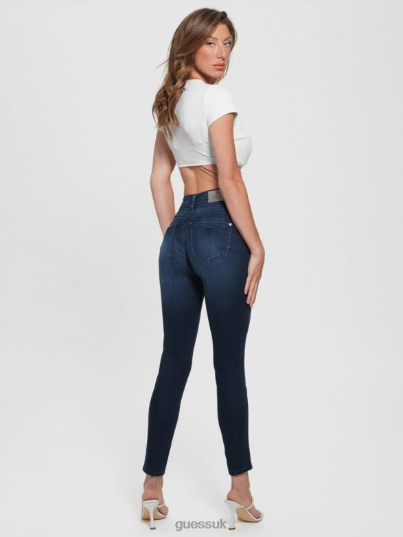 GUESS Women High-Rise Shape Up Jeans Warm Ocean Apparel V28V634