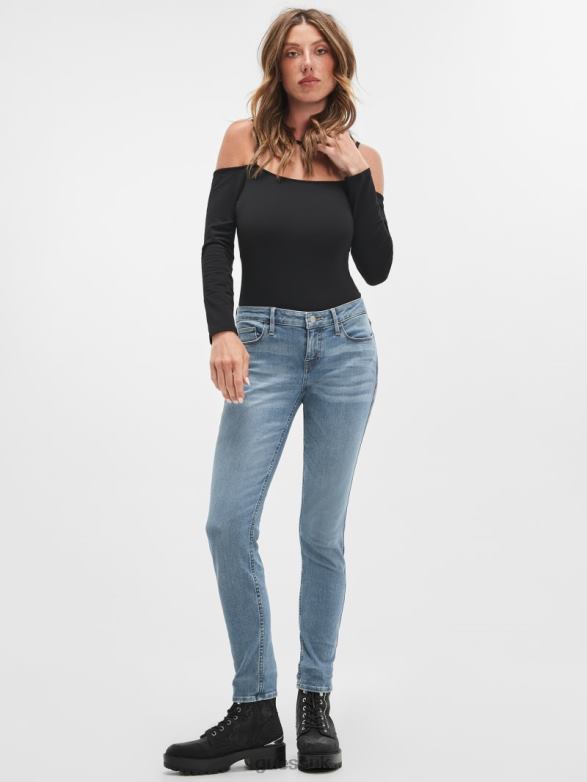 GUESS Women Low-Rise Power Skinny Afina Blue Apparel V28V6231