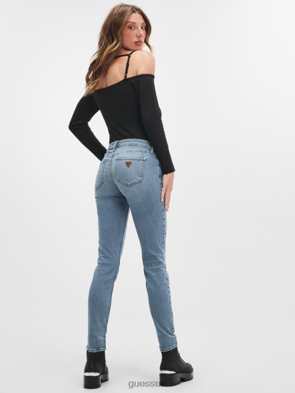 GUESS Women Low-Rise Power Skinny Afina Blue Apparel V28V6231