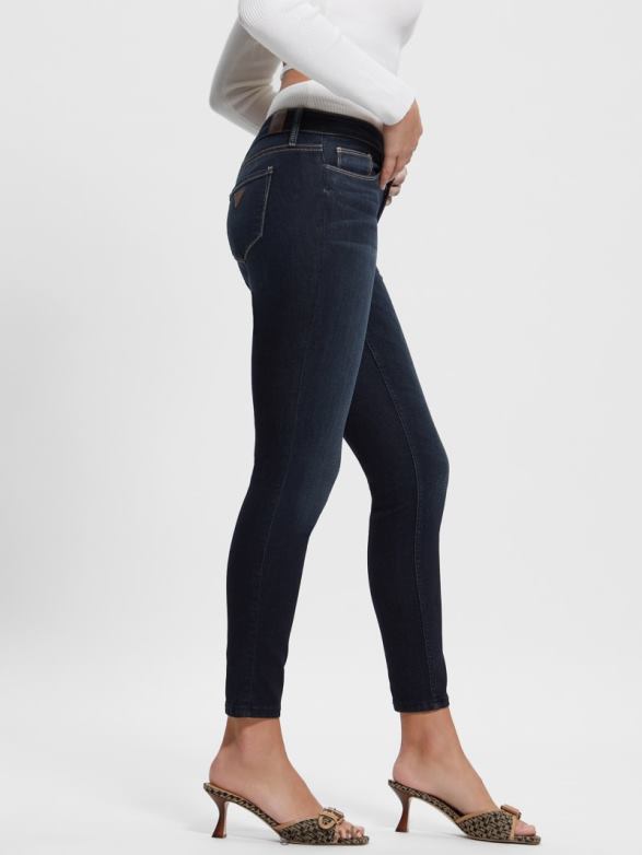 GUESS Women Low-Rise Power Skinny Jeans Kent Wash Apparel V28V6189