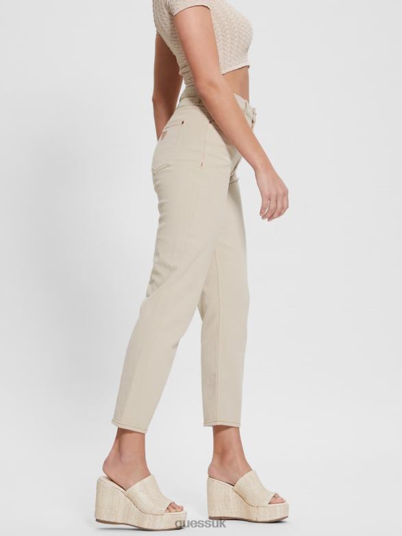 GUESS Women Mom Jeans Aspen White Multi Apparel V28V6106