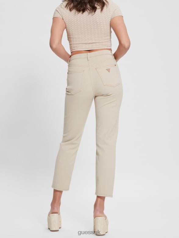 GUESS Women Mom Jeans Aspen White Multi Apparel V28V6106