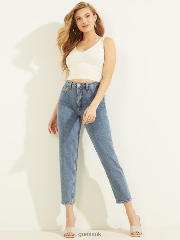 GUESS Women Mom Jeans Authentic Mid Apparel V28V6110