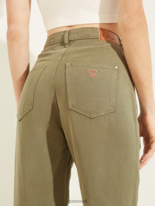 GUESS Women Mom Jeans Isle Wash Apparel V28V6186