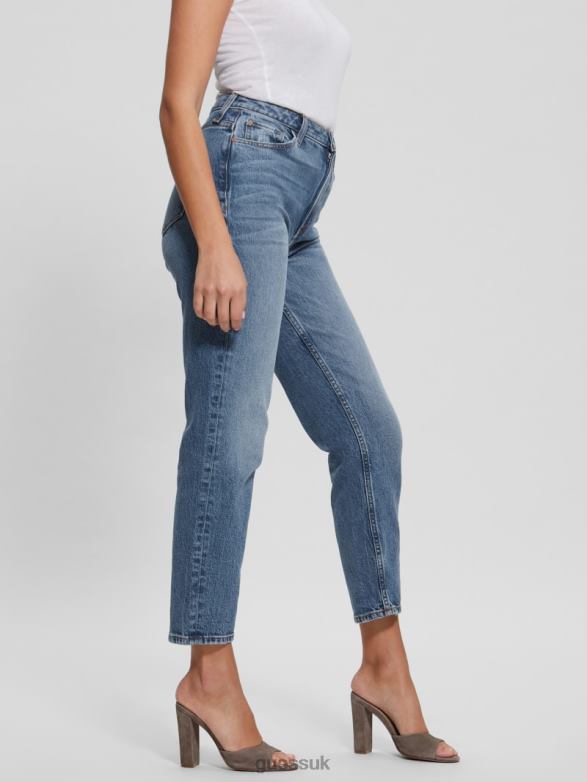GUESS Women Mom Jeans Pipe Dreams Apparel V28V6142