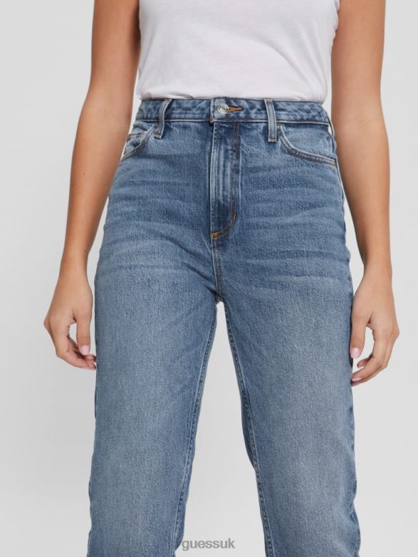 GUESS Women Mom Jeans Pipe Dreams Apparel V28V6142