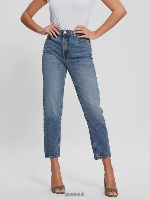 GUESS Women Mom Jeans Pipe Dreams Apparel V28V6142