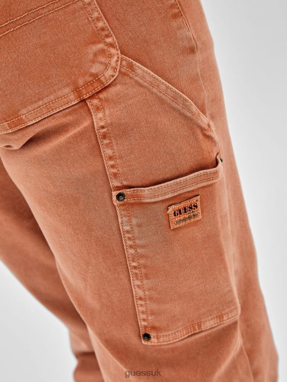 GUESS Women Originals Carpenter Jeans Real Orange Multi Apparel V28V6173