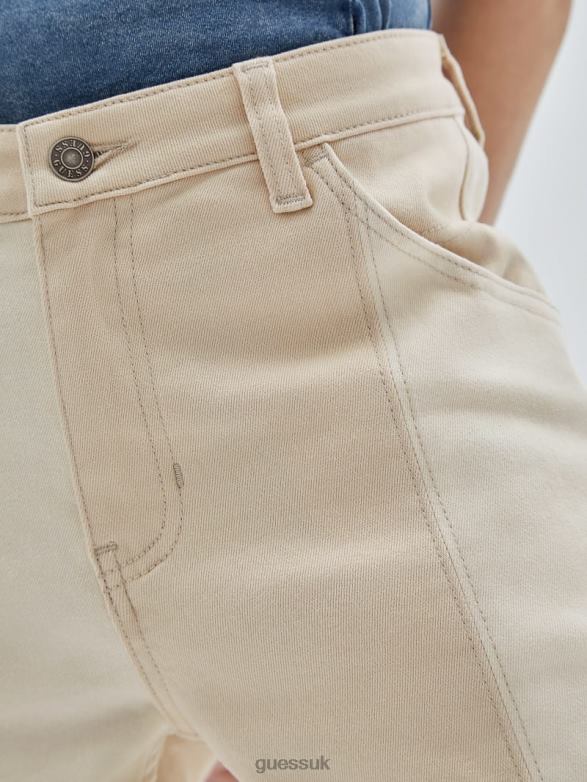 GUESS Women Originals Kit Carpenter Jeans Go Laurie Tan Wash Apparel V28V6165