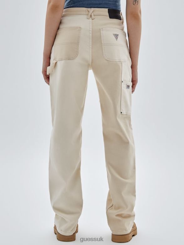 GUESS Women Originals Kit Carpenter Jeans Go Laurie Tan Wash Apparel V28V6165