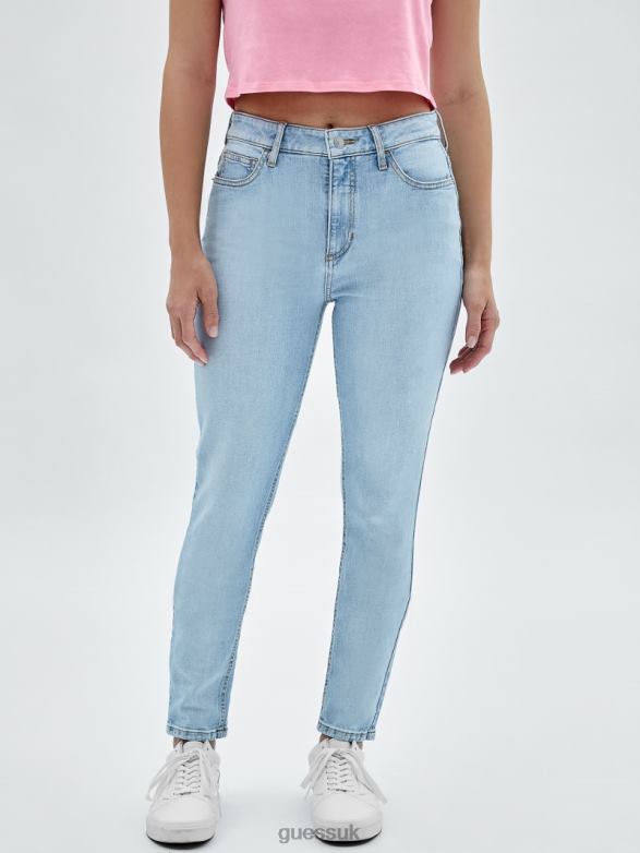 GUESS Women Originals Kit Super High-Rise Skinny Jeans Go Broadway Lt Wash Apparel V28V6185