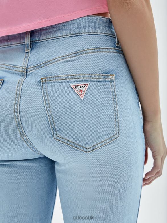 GUESS Women Originals Kit Super High-Rise Skinny Jeans Go Broadway Lt Wash Apparel V28V6185