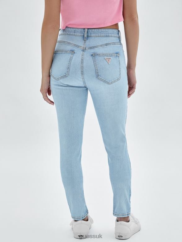 GUESS Women Originals Kit Super High-Rise Skinny Jeans Go Broadway Lt Wash Apparel V28V6185