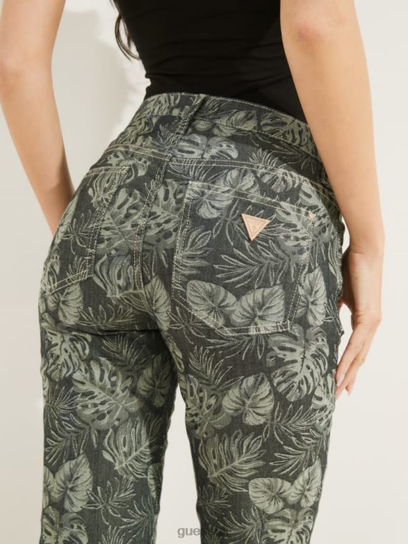GUESS Women Printed Sexy Bootcut Jeans Grecale Apparel V28V6155