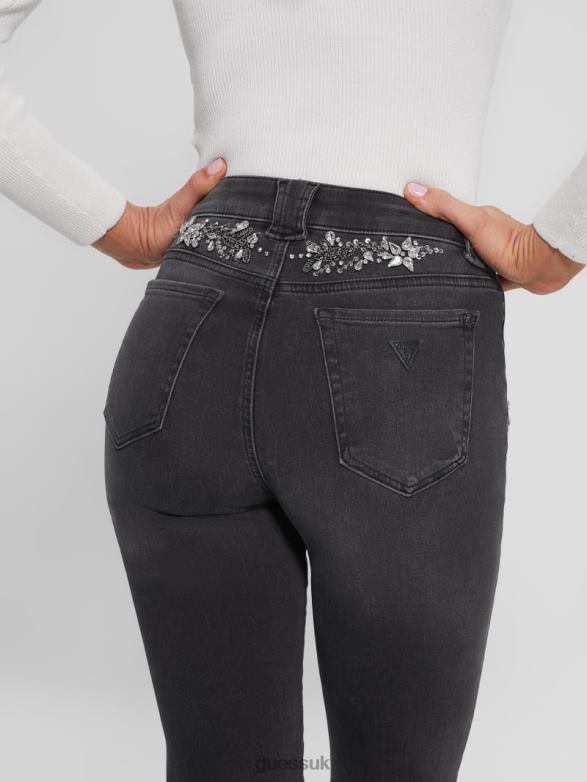 GUESS Women Rayna Embellished Baby Bootcut Jeans Night Out Apparel V28V6159