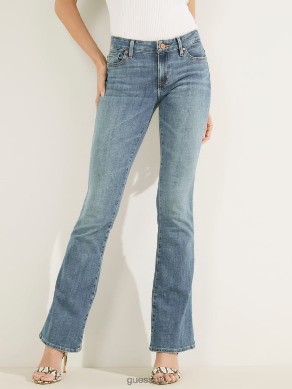 GUESS Women Ryder Low-Rise Flare Jeans Light Breeze Apparel V28V6145