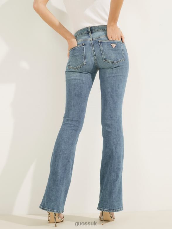 GUESS Women Ryder Low-Rise Flare Jeans Light Breeze Apparel V28V6145