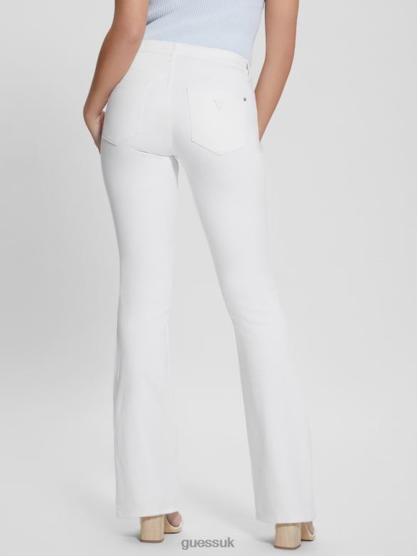 GUESS Women Ryder Low-Rise Flared Jeans Pure White Apparel V28V6224