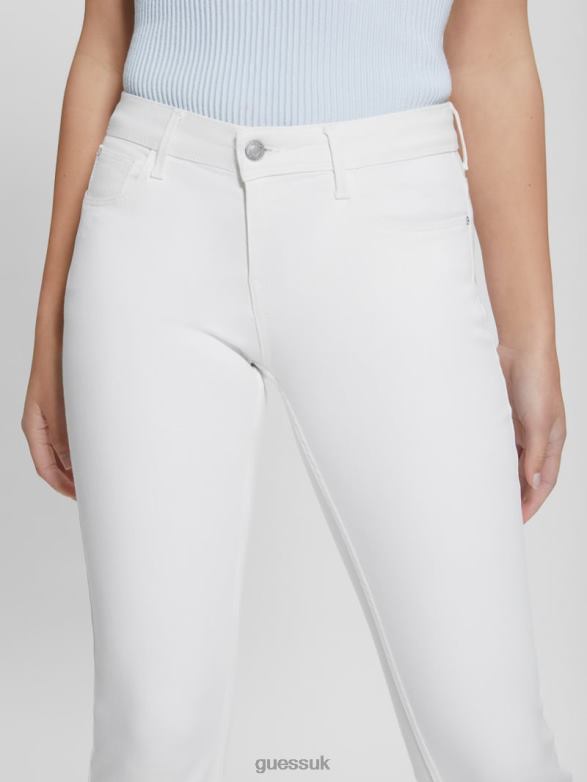 GUESS Women Ryder Low-Rise Flared Jeans Pure White Apparel V28V6224